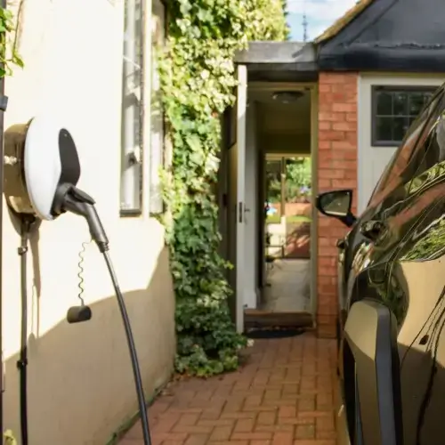 EV being charged at home